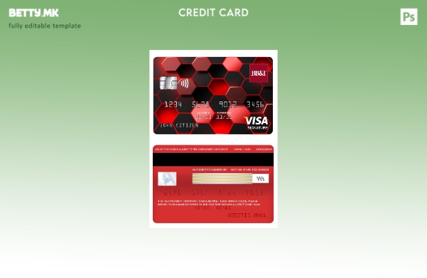 модерен стил на САД Северна Каролина BB&T Corp. Шаблон за картичка за потпис на 